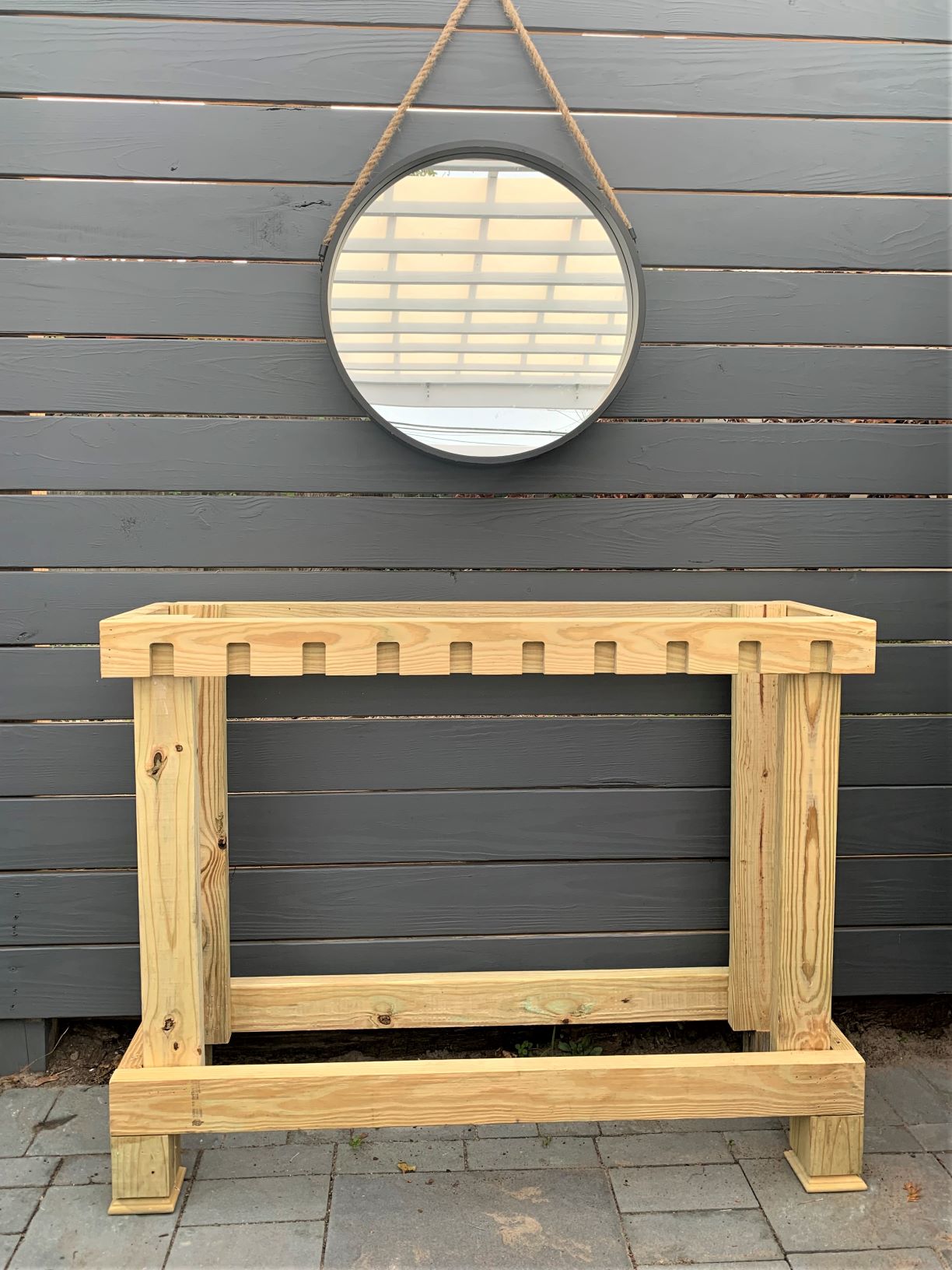 outdoor console table on Outdoor Console Table How To Build It In A Couple Of Hours Houzewize